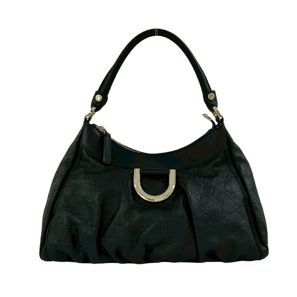 Gucci Handbags - GUCCI Authentic Black Leather Shoulder Bag